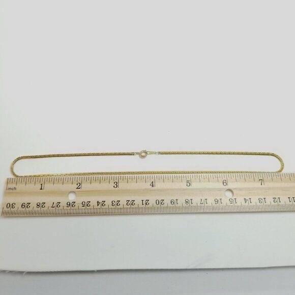Vintage Simple Gold Tone Chain Necklace, Simple Nice Length, Estate - Picture 3 of 4